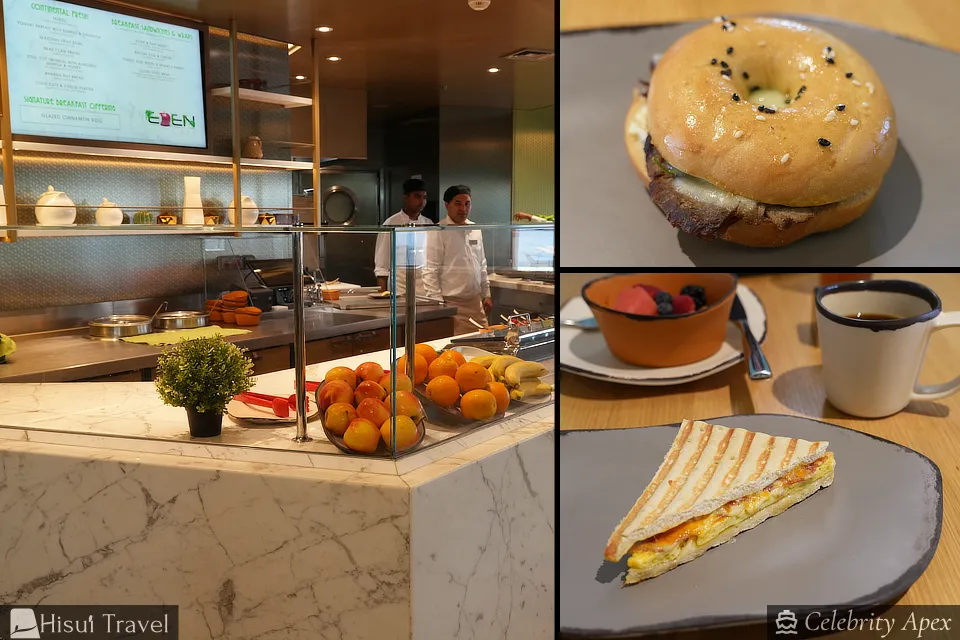 エデンカフェ朝食のベーグルとパニーニ